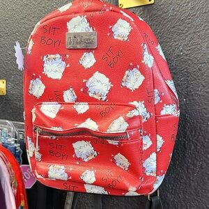 InuYasha Red Backpack with Sit Boy Print